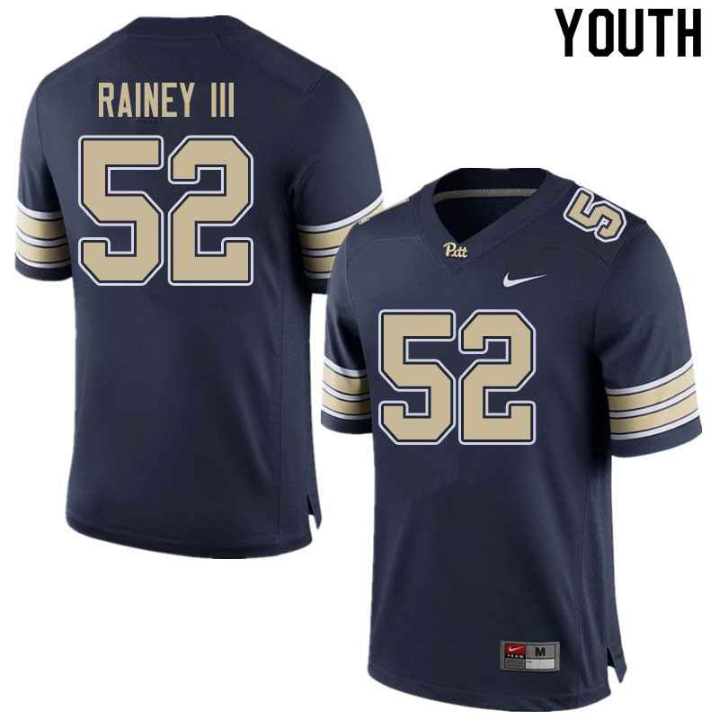 Youth #52 Kenny Rainey III Pitt Panthers College Football Jerseys Sale-Home Navy